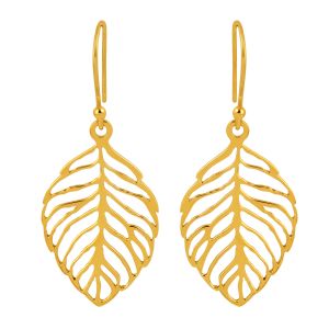 Goldtone Leaf Earrings