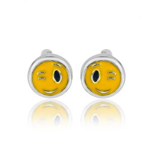 Winking Face Emoij Cufflinks