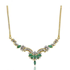 Seductive Diamond & Gem Stone Necklace