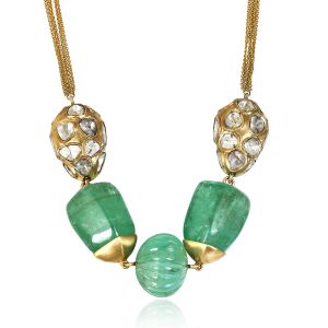 Gem Stone & Diamond Necklace
