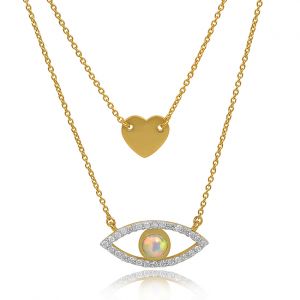 Eveil Eye Heart Necklace