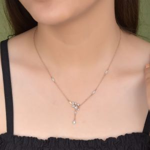 18Kt Gold Leaf Diamond & Gemstone Necklace