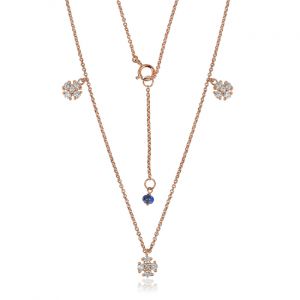 Chic Diamond & Gem Stone Necklace