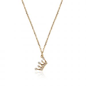 18Kt Yellow Gold Multi Crown Necklace