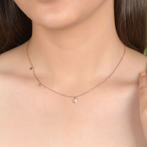 18Kt Yellow Gold Natural Diamonds Multi Birds Necklace