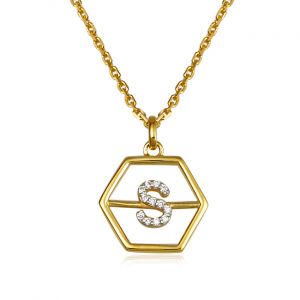 S Word Name Diamond Necklace