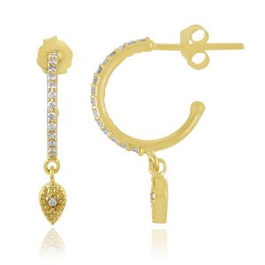 Pear Shaped Gold Earring