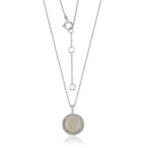 Infinitude Diamond & Gem Stone Pendant With Chain