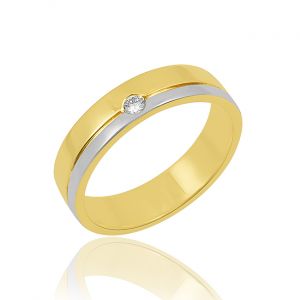 Two Tone Gold Diamond Ring
