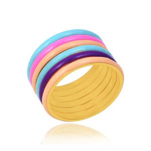Plain Colorful Enamel Ring