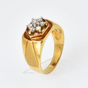 Floral Men's Diamond Ring