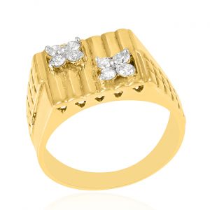 Glimmering Diamond Men's Ring