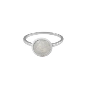 925 Sterling Silver Rainbow Moonstone Ring