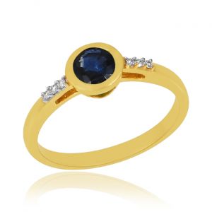 Epitome Diamond & Blue Sapphire Ring