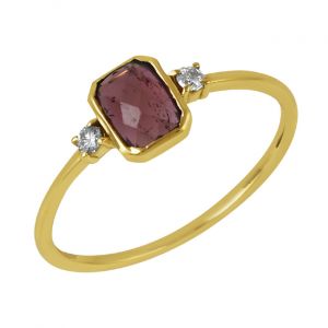 Savory Gem Stone & Diamond Ring